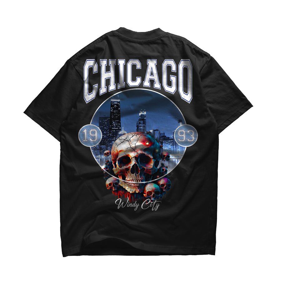 Chicago Windy City Tee- Black