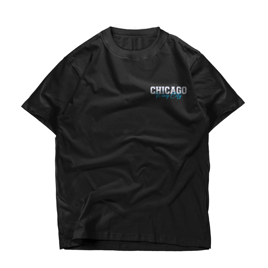 Chicago Windy City Tee- Black